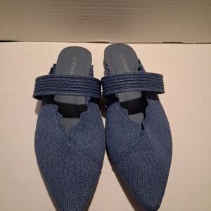 Vivaia Venus Pointed Toe Slip-On Mules with Elastic Strap